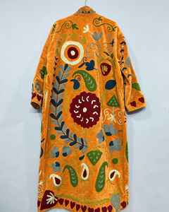 suzani velvet Multicolor Vintage Suzani Jacket & Cimono With Hand Stitched Work Women Handmade Bulk Product jackets - Product Image 3