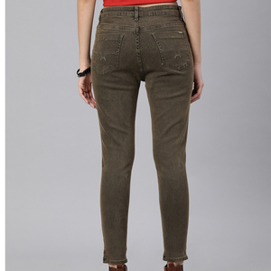 Pantalones vaqueros personalizados de alta calidad para mujer, pantalones vaqueros con cintura elástica, superventas, ropa larga informal, pantalones vaqueros sexis a la moda para mujer - Product Image 3