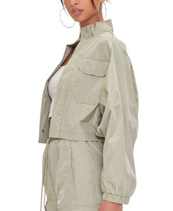 Ensemble de survêtement décontracté pour femmes, 2 pièces, haut zippé et pantalon à taille élastique, survêtement coupe-vent pour femmes - Product Image 4