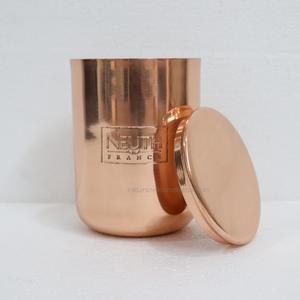 Tapa de contenedor de vela de oro de cobre de lujo personalizada 8Oz 10Oz 12Oz 16Oz tarros de vela vacíos para decoración del hogar y fabricación de velas - Product Image 1