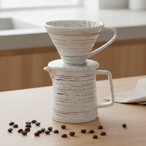 Ensemble de cafetière et de filtre à café en porcelaine durable de qualité supérieure, multi-usages, 3461001SETL-0.4, pour les amateurs de café - Product Image 2