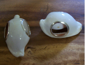 <b>NAPKIN</b> ring with shell cyprea <b>Silver</b> Seashell Cyprea SEASHELL JEWELRY Motive White for Giveaways - Product Image 4