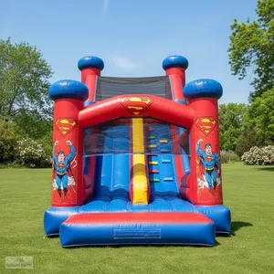 Tobogán Inflable Comercial con Temática de Superman, Castillo Hinchable para Niños, Equipo de Juegos de PVC para Exteriores - Product Image 1