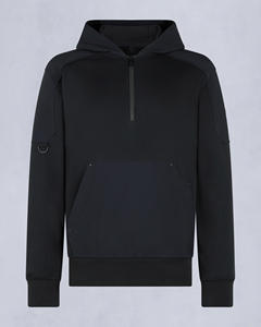 Sweat à capuche élégant surdimensionné à demi-fermeture éclair à poignets élastiques pour hommes coupe décontractée durable léger sweat à capuche décontracté avec logo personnalisé - Product Image 3