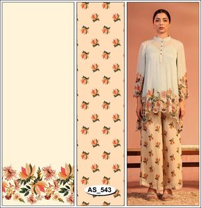 Georgette digital print fabric make to fancy dress material - Product Image 2