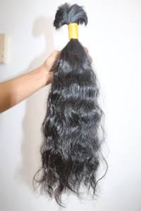 Authentique Indien Remy Extensions de Cheveux Humains Simple Dessiné en Vrac Couleur Naturelle - Product Image 2