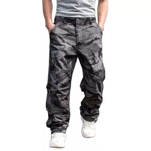 Pantalones Cargo Hombres Pantalones de nailon Botón a presión Detalle Relax Fit Tallas grandes Cremallera personalizada Carga Pantalones personalizados de secado rápido - Product Image 4