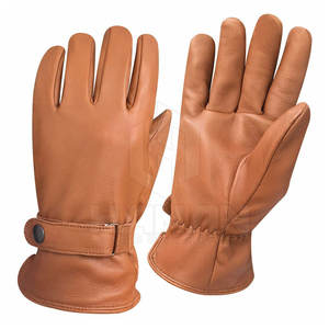 Guantes de conductor de cuero Unisex de alta calidad Pantalla táctil impermeable Compatible para invierno Conducción al aire libre Precio económico - Product Image 2
