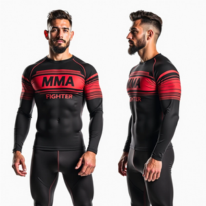 Rash Guards BJJ personnalisés fabricant impression par sublimation Premium Rash Guards MMA durables idéaux pour la salle de sport et le sparring - Product Image 1