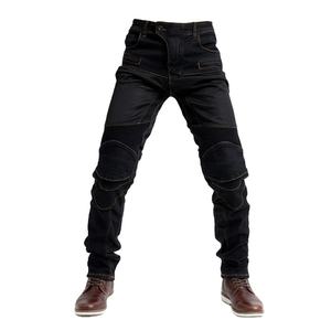 Jeans de moto pour homme D-Ride Moto, noir, avec genoux renforcés, respirant et à séchage rapide, polyester/coton - Product Image 1