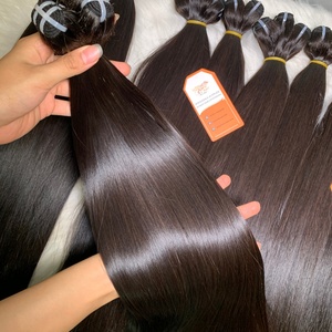 Meilleur prix de gros pour des paquets de trame droite de couleur 1B de qualité supérieure extensions de cheveux indiens naturels Remy crus vietnamiens - Product Image 5