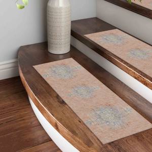 Alfombra Impresa: Moderna, de Lujo, a la Moda, con Diseño de Medallón, Personalizada, Apta para Mascotas, Fácil de Limpiar, Popular, Naranja, Alfombra de Pasillo - Product Image 1