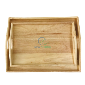 Plateau de service rectangulaire en bois écologique de qualité supérieure, articles de cuisine modernes et luxueux, fabriqués à la main au Vietnam - Product Image 2
