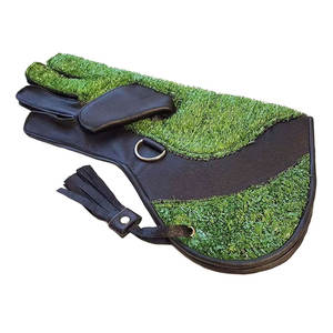 HAMII APPARELS HA-533 Guantes de cetrería de alta calidad Cuero Negro-Punto rojo con bordado personalizado Águila Entrenamiento profesional - Product Image 2