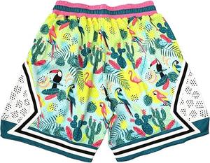 BSCI Short de basket-ball d'été Logo personnalisé vierge Polyester Gym Mesh Sports Athlétique Course Sport Fitness Plage Basketball Joggin - Product Image 1