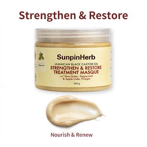 Traitement réparateur pour cheveux avec huile de ricin noire jamaïcaine et beurre de karité pour cheveux secs, abîmés, naturels, bouclés et ondulés - Product Image 5