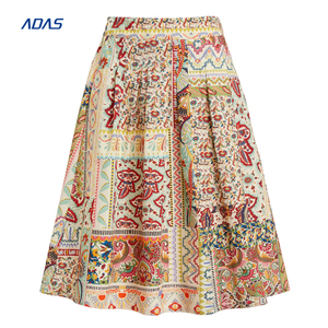 กระโปรงยาวขนาดใหญ่พิเศษสำหรับผู้หญิงพิมพ์ลายดิจิทัลสไตล์วินเทจผ้าลูกฟูกสำหรับผู้ใหญ่ปรับแต่งขนาดได้1ชิ้น - Product Image 3