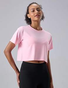 Top corto Dry Fit para mujer, peso ligero, verano, Yog - Product Image 2