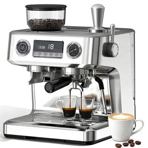 เครื่องชงกาแฟเอสเพรสโซแบบตั้งโปรแกรมได้ สแตนเลสสตีล ขายดีที่สุด จัดส่งด่วน - Product Image 3