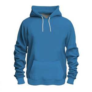 Sweat à capuche en polaire uni pour homme de haute qualité, broderie personnalisée et impression en relief, anti-rétrécissement, design uni, doublé, vente en gros - Product Image 2