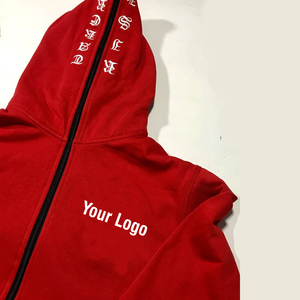 Sweat-shirts à capuche zippés d'hiver en gros, logo brodé personnalisé, coupe classique, streetwear, impression numérique, sweats lourds - Product Image 4