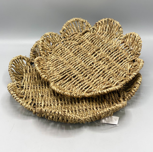 Wholesale Set 3 Seagrass Serving <b>Tray</b> Flower Shape Decor Items Made in Vietnam - SISU - Product Image 2