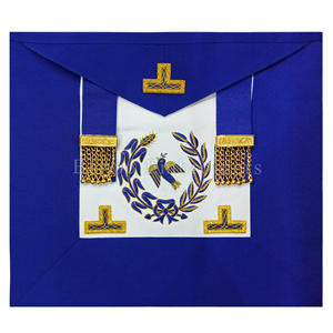 MASONIC REGALIA CRAFT GRAND DESVESTIDO DELANTAL PARA SECRETARIA-LOGOTIPO BORDADO A MANO DELANTAL DE CALIDAD FINA - Product Image 3
