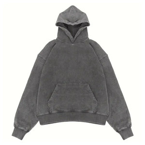 Sudadera con capucha lavada a la piedra en blanco Sudadera con capucha lavada con ácido personalizada Sudadera con capucha lavada con serigrafía Tasa al por mayor 2024 - Product Image 1