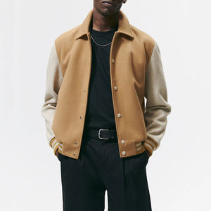 2025 nueva chaqueta Varsity de béisbol de Hip Hop para hombre con soporte de letras peludas bordado suelto transpirable personalizable diseño OEM con servicio - Product Image 1