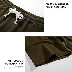 <b>Man</b> Custom High Quality Casual Cotton <b>Fleece</b> Custom Streetwear Full <b>Short</b> Sleeve <b>Shorts</b> For <b>Mans</b> - Product Image 4