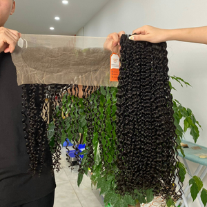 Meilleure vente Bouncy Water Curl Hair Bundles 100% extensions de cheveux humains Top Grade 12A du Vietnam vendeur en gros de cheveux - Product Image 4