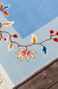 NOEUD RUG fait à la main noué de haute qualité laine Oushak nouveau moderne brodé travail doublure motif tapis pour salon, chambres à coucher - Product Image 5