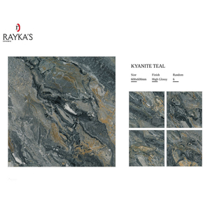 Carreaux de porcelaine en céramique émaillée de marbre de qualité supérieure de 5mm d'épaisseur, style moderne pour le sol intérieur du salon - Product Image 3