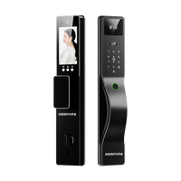 KROVI PR09 OEM/ODM Serrure de porte intelligente en alliage d'aluminium avec panneau arrière en fer, reconnaissance faciale entièrement automatique, méthodes de déverrouillage multiples