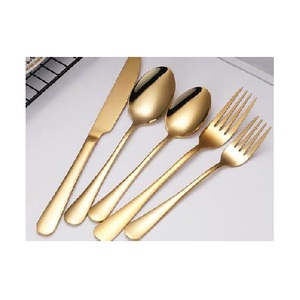 Golden New Design <strong>Cutlery</strong> Set Flatware Metal Item Tabletop Occasion Set of 4 <strong>Used</strong> in Parties by United Handicrafts
