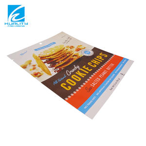 Maßgefertigter Lebensmittelechter Kunststoff-Standbeutel für <span class=keywords><strong>Snacks</strong></span>, Brezel, Kekse, Feuchtigkeitsbeständig, Heißversiegelbar, Wiederverschließbar mit Reißverschluss - Product Image 3