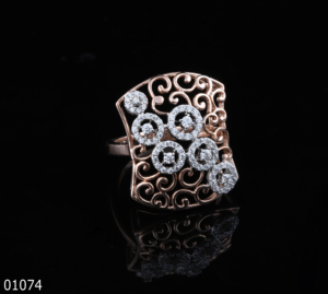 แหวนแต่งงานค๊อกเทลเพชรทรงกลมเจียระไนแบบสวยงามสำหรับผู้หญิง14K/18K พร้อม1.75เฉพาะตัวสำหรับห้องปฏิบัติการได้รับการรับรองจาก IGI - Product Image 2