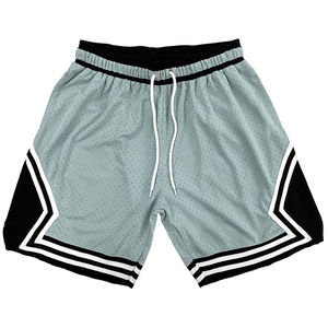 Shorts de bain mi-longs décontractés et confortables pour hommes, en tissu tricoté, infroissables, imprimés, en polyester élastique, pour le basketball, service OEM, vente en gros - Product Image 6