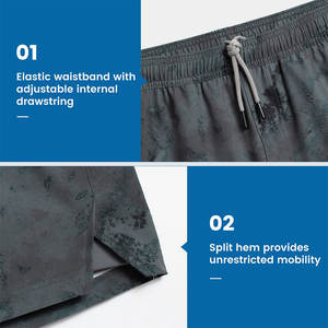 Transpirable personalizado de alta calidad de algodón liso gimnasio hombres pantalones cortos personalizados Fitness correr entrenamiento pantalones cortos de sudor - Product Image 3