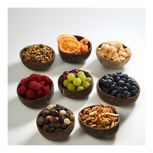 Cuencos de Coco Naturales de Vietnam, Artesanía Vietnamita, Personalizados, Duraderos, Ligeros, Ecológicos, para Fiestas, Laca Natural - Product Image 1