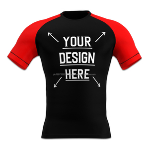 T-shirt de compression à manches courtes No Gi MMA BJJ, couche de base, tissu durable et extensible dans les quatre sens, Rashguard - Product Image 2