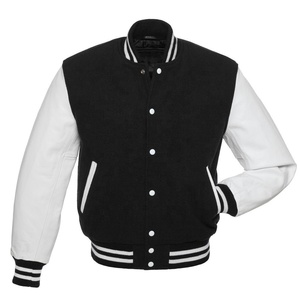 Veste universitaire personnalisée pour homme en laine/polyester noir de luxe, avec logo imprimé sur le devant, style Letterman, formelle, pour l'hiver - Product Image 5