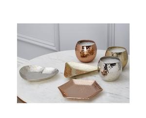 <b>Set</b> of 2 Silver Hammered Round Iron Metal Votive <b>Candle</b> Jars for Home Wedding & Christmas Table Decoration - Product Image 6