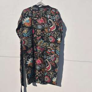 Classic Unisex Quilted Cotton <b>Jacket</b> Indian Style Mukut Printing Winter Handmade Eco-Friendly - Product Image 5