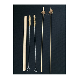 หลอดไม้ไผ่ยาวที่สมบูรณ์แบบอุปกรณ์เครื่องดื่มดีไซน์นำกลับมาใช้ใหม่ได้ทำจากวัสดุที่มีอายุมากเพื่อการใช้งานในชีวิตประจำวันและความสะดวกสบาย - Product Image 6