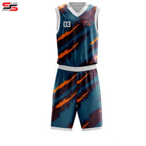 Colores personalizados OEM tarifa al por mayor precio barato nuevo diseño de poliéster uniforme de baloncesto con impresión de logotipo personalizado para niños - Product Image 5