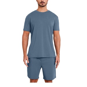 Nouvelle arrivée 100% coton ensembles de t-shirts couleurs de base ample à manches courtes t-shirt cordon de serrage pantalon court exportation du fournisseur BD - Product Image 3