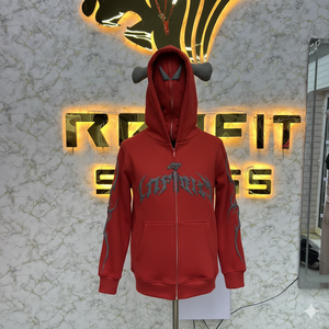 เสื้อฮู้ดผู้ชายพิมพ์ลายพัฟมีซิปแบบมืออาชีพ - Product Image 5