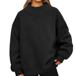 Fabricant de sweat-shirts, vente en gros, sweat-shirts personnalisés en coton mélangé vintage, col montant, sweat-shirts pour hommes et femmes, col rond - Product Image 4