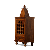 Mandir Tradicional de Madera, Templo de Madera Sólida para el Hogar, Muebles Devocionales Indios, Muebles Hindúes para el Hogar, Sala de Estar KA740